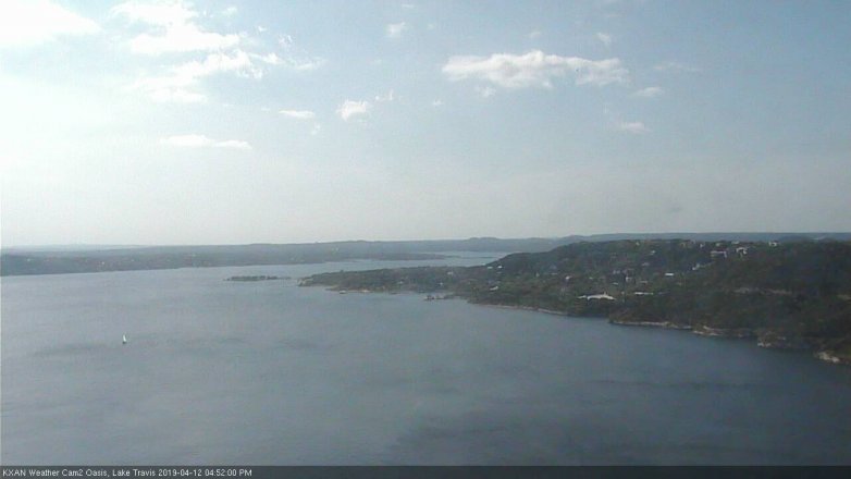 Lake Travis webcam, April 12, 2019 3:55 PM CT