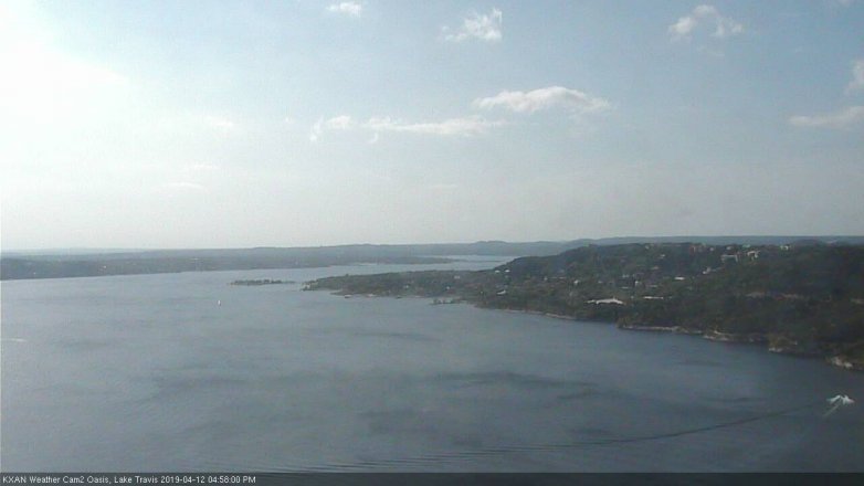 Lake Travis webcam, April 12, 2019 4:00 PM CT