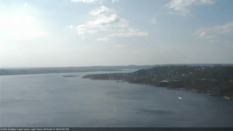 Lake Travis webcam, April 12, 2019 4:05 PM CT