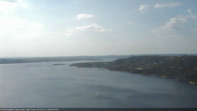 Lake Travis webcam, April 12, 2019 4:10 PM CT