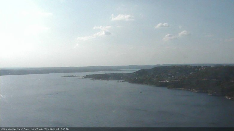 Lake Travis webcam, April 12, 2019 4:20 PM CT