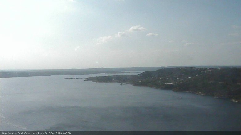 Lake Travis webcam, April 12, 2019 4:25 PM CT