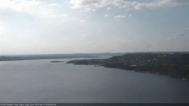Lake Travis webcam, April 12, 2019 4:30 PM CT