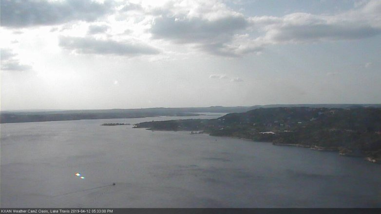 Lake Travis webcam, April 12, 2019 4:35 PM CT