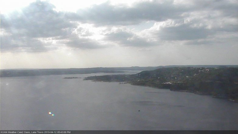 Lake Travis webcam, April 12, 2019 4:45 PM CT