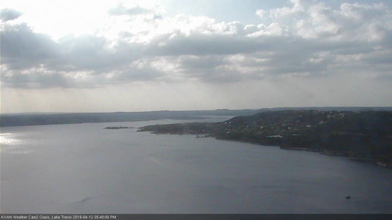 Lake Travis webcam, April 12, 2019 4:50 PM CT