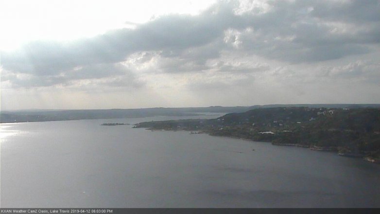 Lake Travis webcam, April 12, 2019 5:05 PM CT
