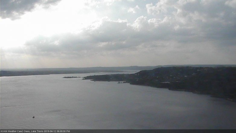 Lake Travis webcam, April 12, 2019 5:10 PM CT