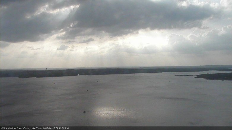 Lake Travis webcam, April 12, 2019 5:15 PM CT