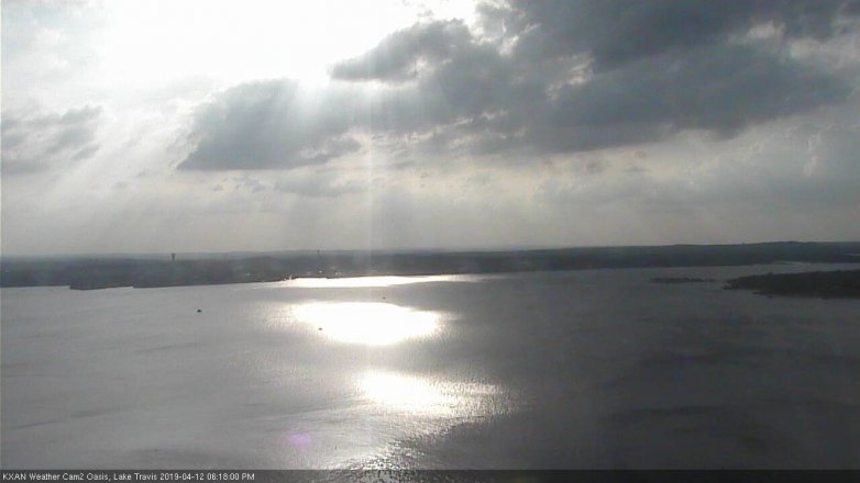 Lake Travis webcam, April 12, 2019 5:20 PM CT