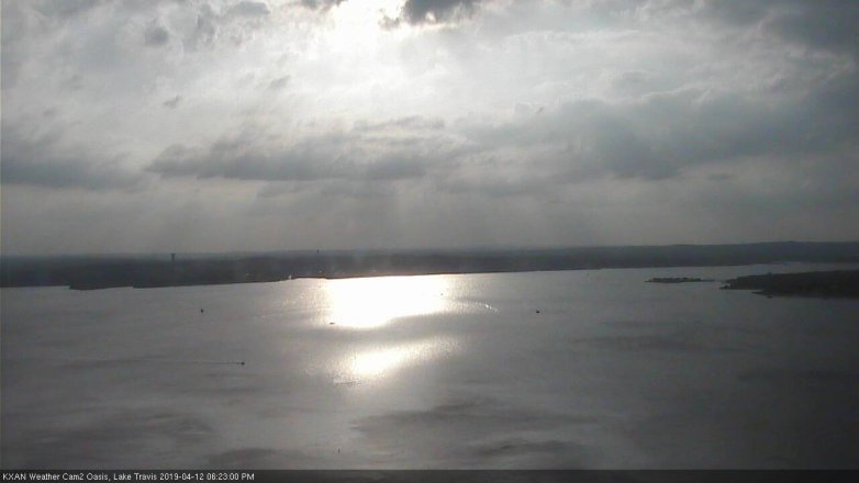 Lake Travis webcam, April 12, 2019 5:25 PM CT