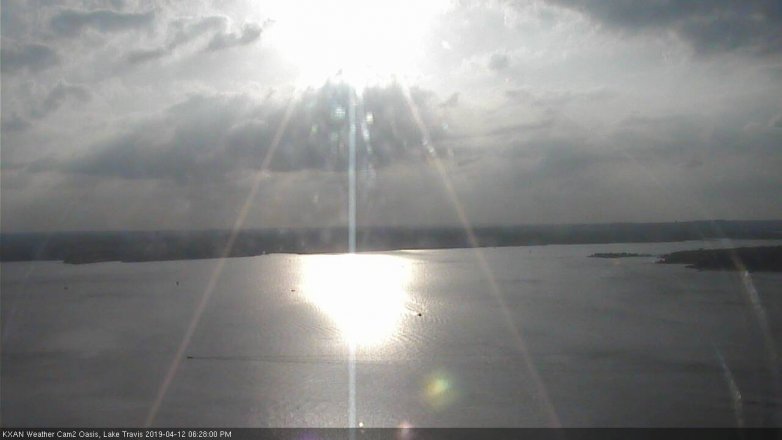 Lake Travis webcam, April 12, 2019 5:30 PM CT