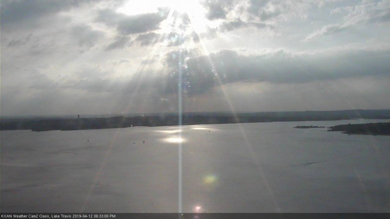 Lake Travis webcam, April 12, 2019 5:35 PM CT