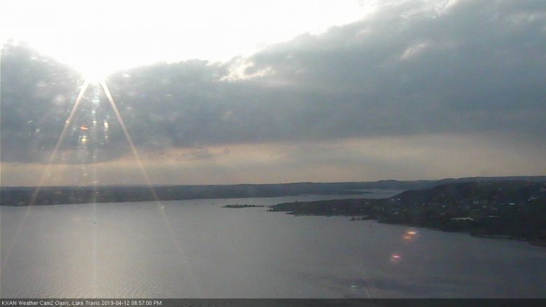 Lake Travis webcam, April 12, 2019 6:00 PM CT