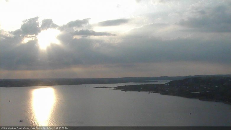 Lake Travis webcam, April 12, 2019 6:05 PM CT