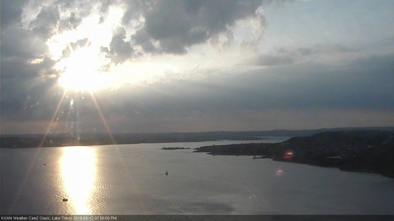 Lake Travis webcam, April 12, 2019 6:10 PM CT