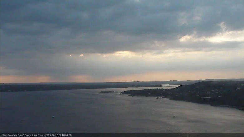 Lake Travis webcam, April 12, 2019 6:20 PM CT