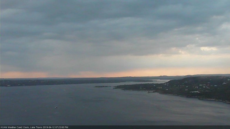 Lake Travis webcam, April 12, 2019 6:25 PM CT
