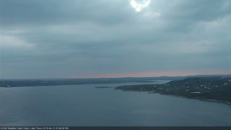 Lake Travis webcam, April 12, 2019 6:50 PM CT