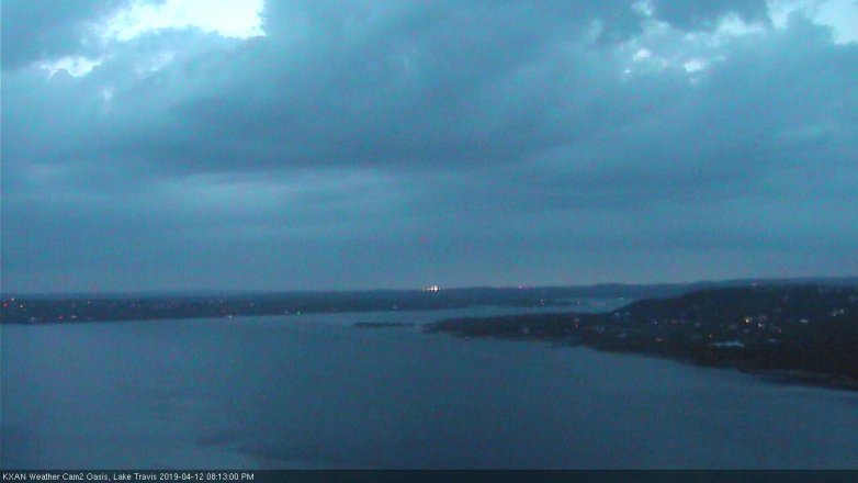 Lake Travis webcam, April 12, 2019 7:15 PM CT