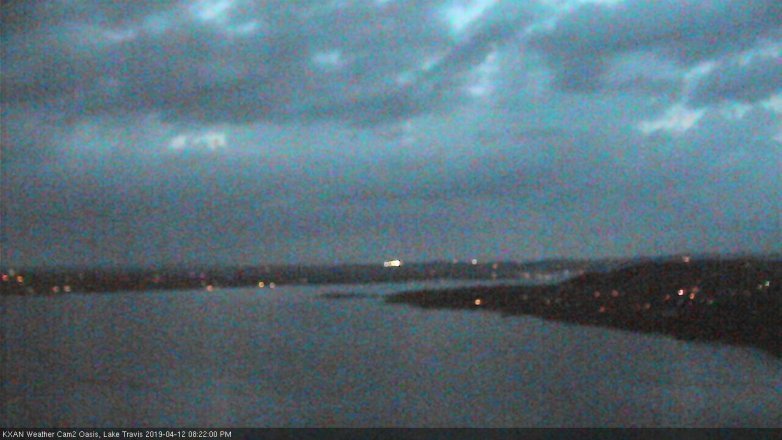 Lake Travis webcam, April 12, 2019 7:25 PM CT