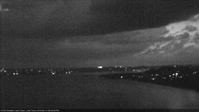 Lake Travis webcam, April 12, 2019 7:30 PM CT