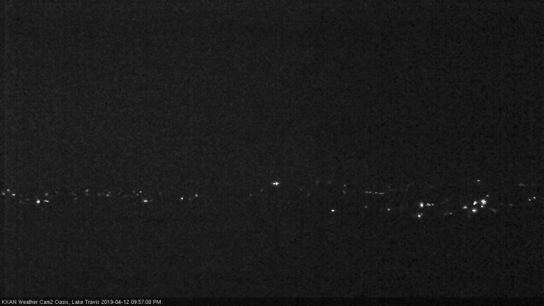 Lake Travis webcam, April 12, 2019 9:00 PM CT
