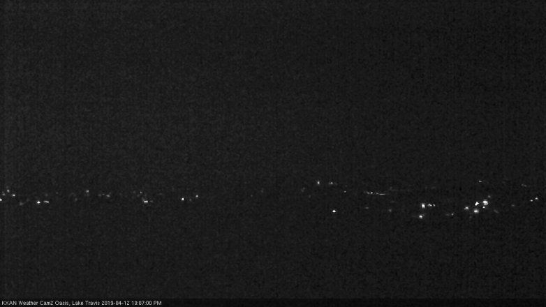 Lake Travis webcam, April 12, 2019 9:10 PM CT