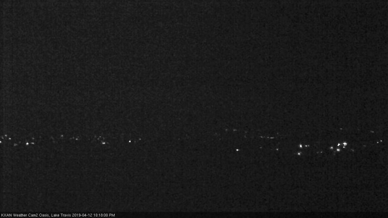 Lake Travis webcam, April 12, 2019 9:20 PM CT