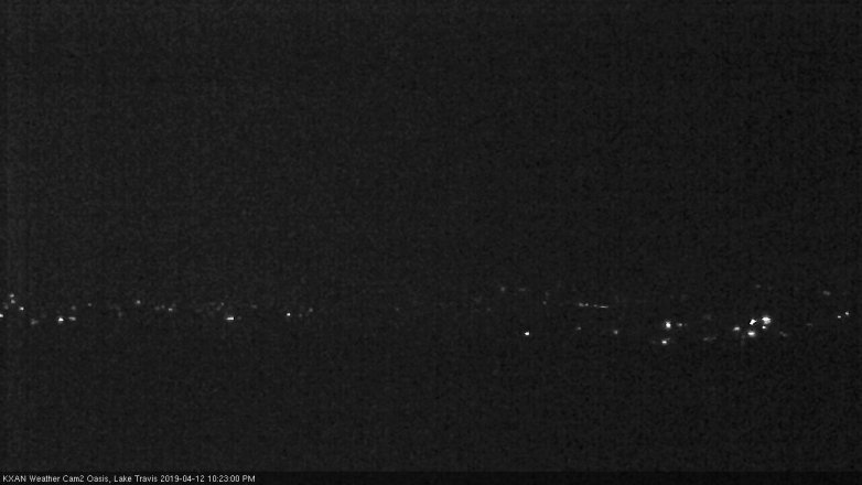 Lake Travis webcam, April 12, 2019 9:25 PM CT