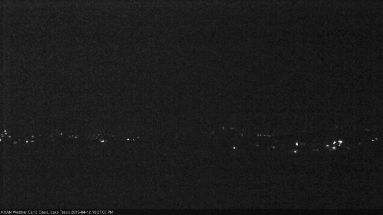 Lake Travis webcam, April 12, 2019 9:30 PM CT