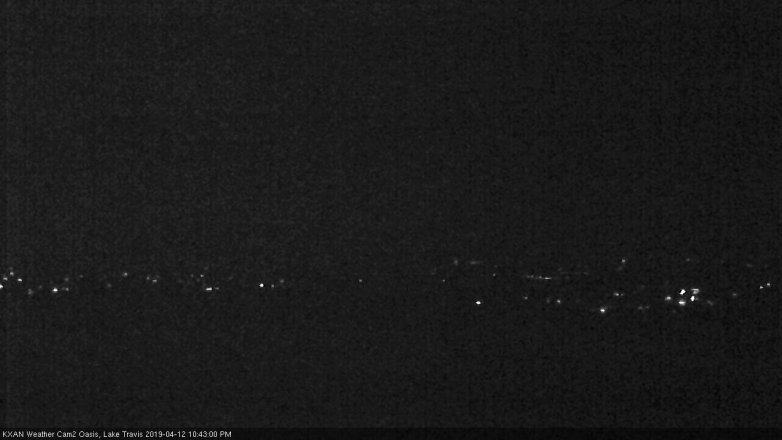 Lake Travis webcam, April 12, 2019 9:45 PM CT