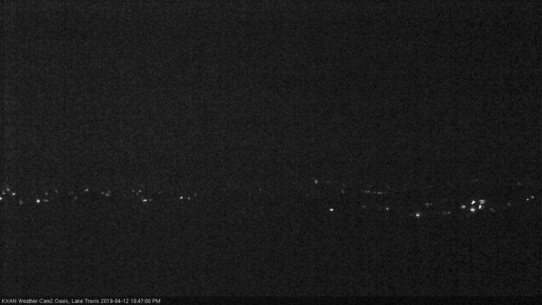 Lake Travis webcam, April 12, 2019 9:50 PM CT