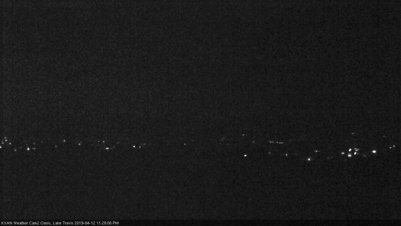 Lake Travis webcam, April 12, 2019 10:30 PM CT