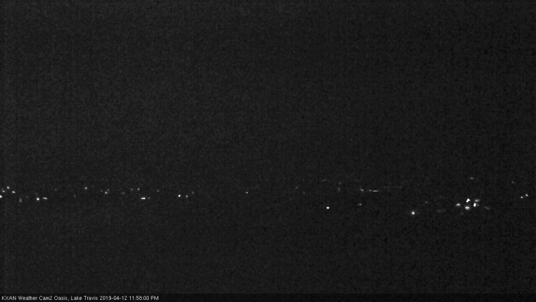 Lake Travis webcam, April 12, 2019 11:00 PM CT