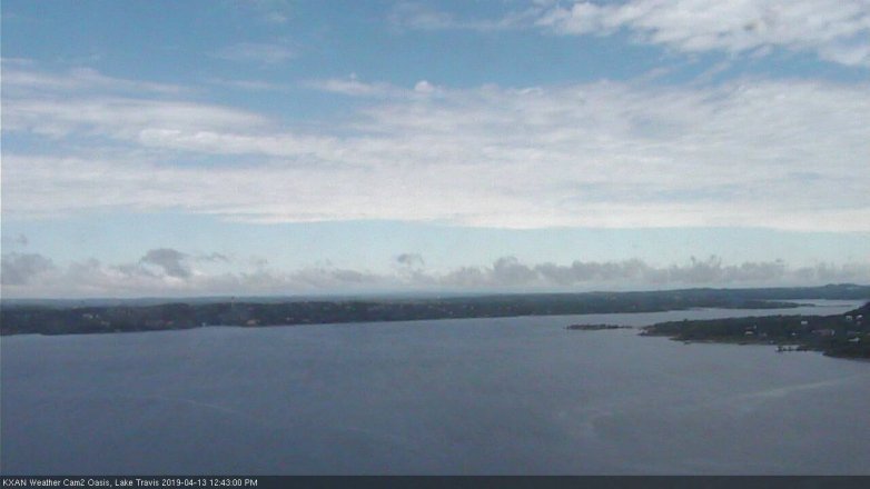 Lake Travis webcam, April 13, 2019 11:45 AM CT