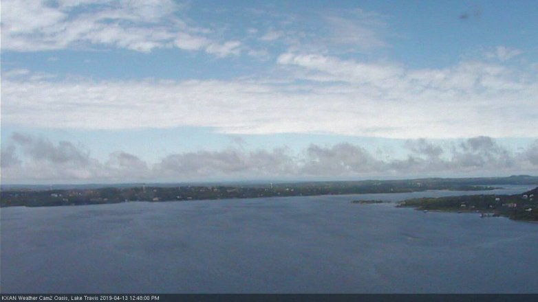 Lake Travis webcam, April 13, 2019 11:50 AM CT