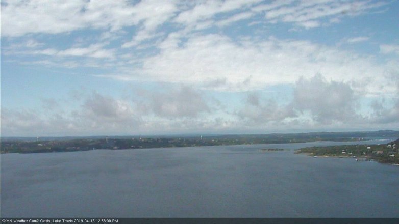 Lake Travis webcam, April 13, 2019 12:00 PM CT