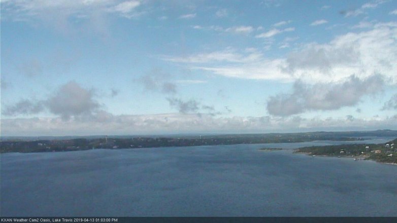 Lake Travis webcam, April 13, 2019 12:05 PM CT