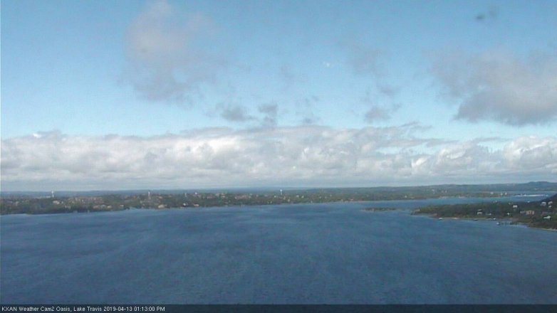Lake Travis webcam, April 13, 2019 12:15 PM CT