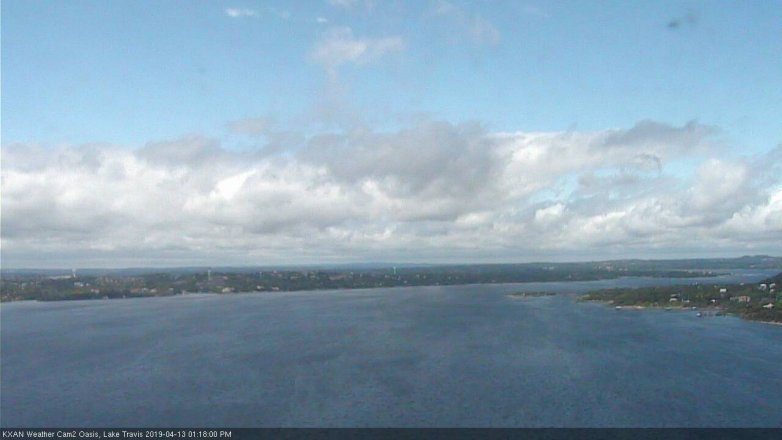 Lake Travis webcam, April 13, 2019 12:20 PM CT