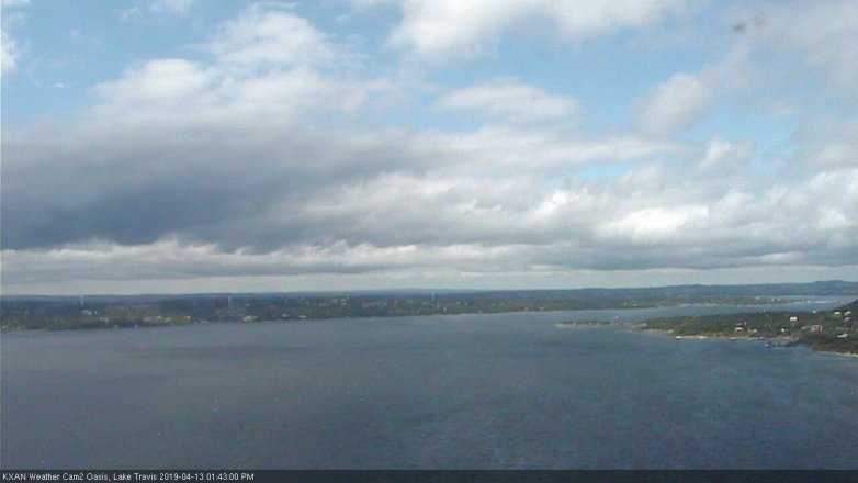 Lake Travis webcam, April 13, 2019 12:45 PM CT