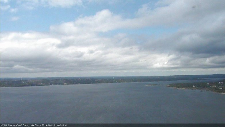 Lake Travis webcam, April 13, 2019 12:50 PM CT