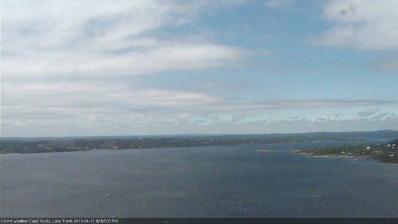 Lake Travis webcam, April 13, 2019 1:05 PM CT