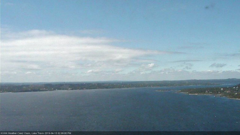 Lake Travis webcam, April 13, 2019 1:10 PM CT