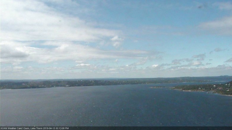 Lake Travis webcam, April 13, 2019 1:15 PM CT