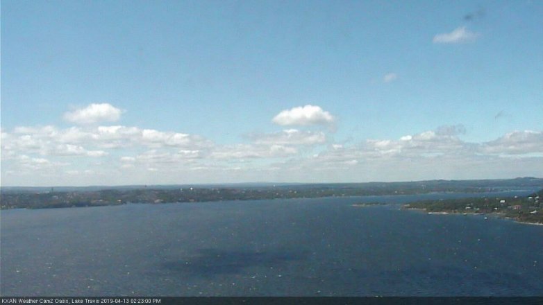 Lake Travis webcam, April 13, 2019 1:25 PM CT
