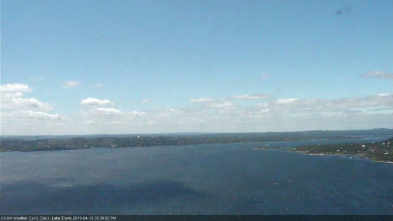 Lake Travis webcam, April 13, 2019 1:40 PM CT