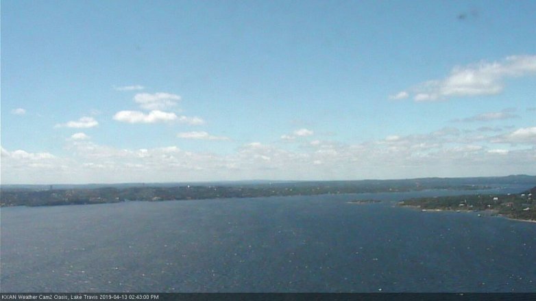 Lake Travis webcam, April 13, 2019 1:45 PM CT