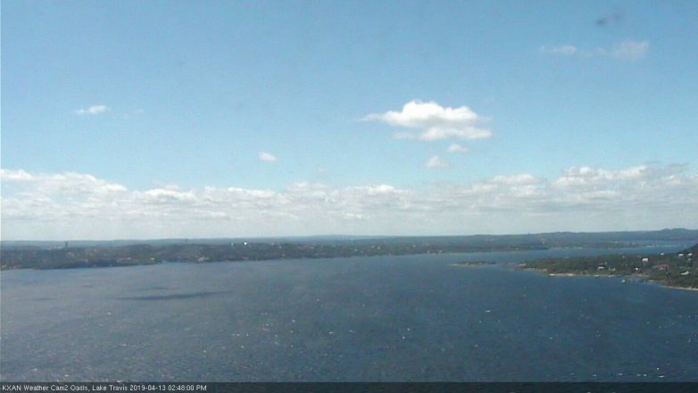 Lake Travis webcam, April 13, 2019 1:50 PM CT